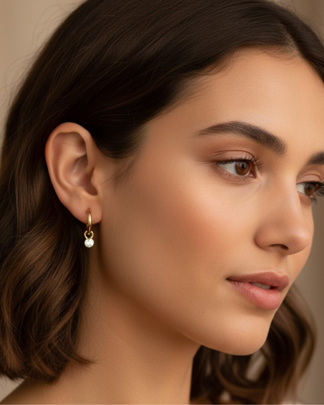 Drops Claw Set - 9ct Yellow gold Natural Gem Stones