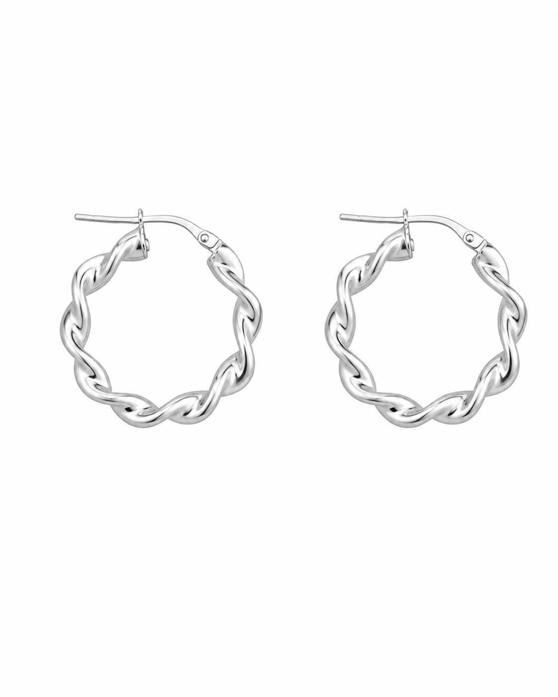 Sliver twist hoops - Two sizes large and small