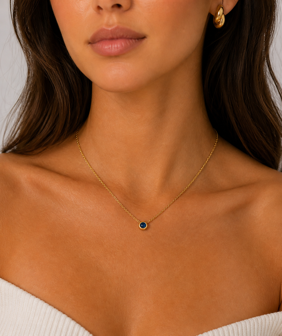 Gem Stone Necklace and Pendant
