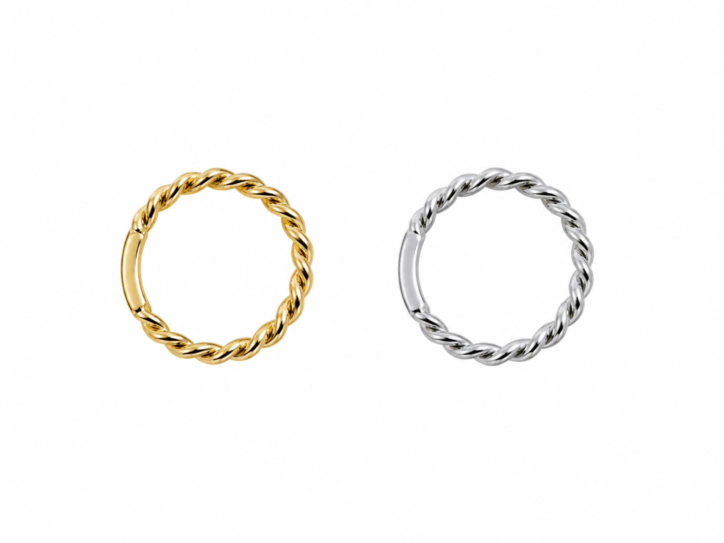 Hand Made 3mm full round Rope Twist ring- Made in house