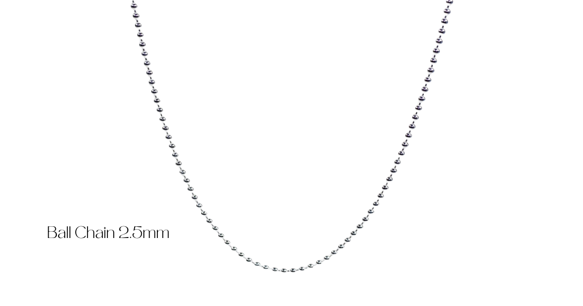 Ball Chain 2.5mm silver