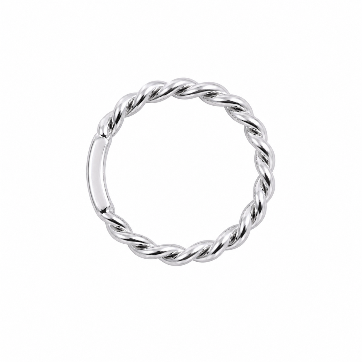Hand Made 3mm full round Rope Twist ring- Made in house