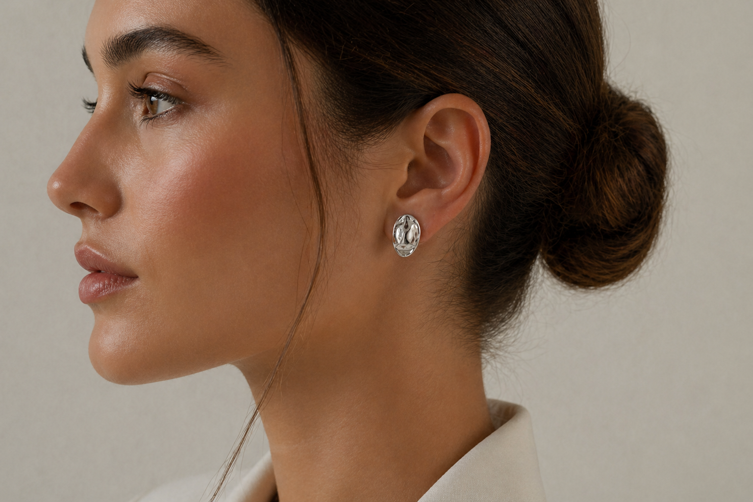 Molten Oval Studs