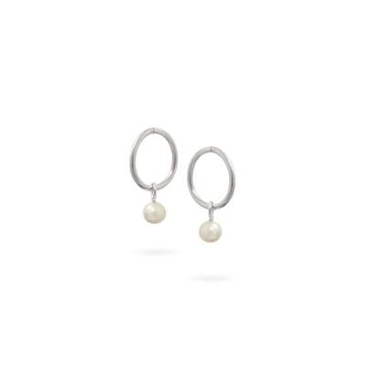 By The SeaSide- Silver sleepers with Pearl Drops