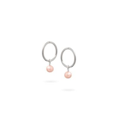 By The SeaSide- Silver sleepers with Pearl Drops