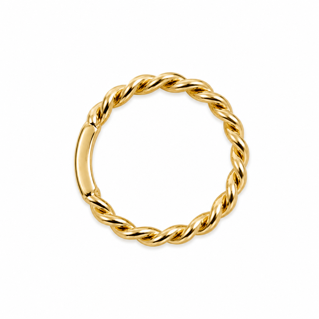 Hand Made 3mm full round Rope Twist ring- Made in house