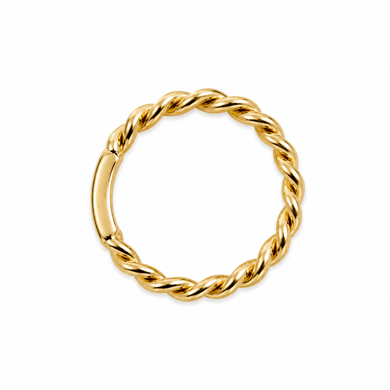Hand Made 3mm full round Rope Twist ring- Made in house