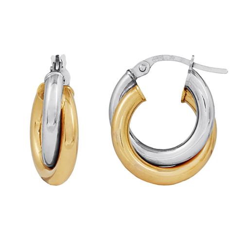 Duo-Tube Hope earrings two tone