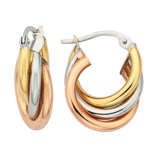 Duo-Tri Tone Hoops