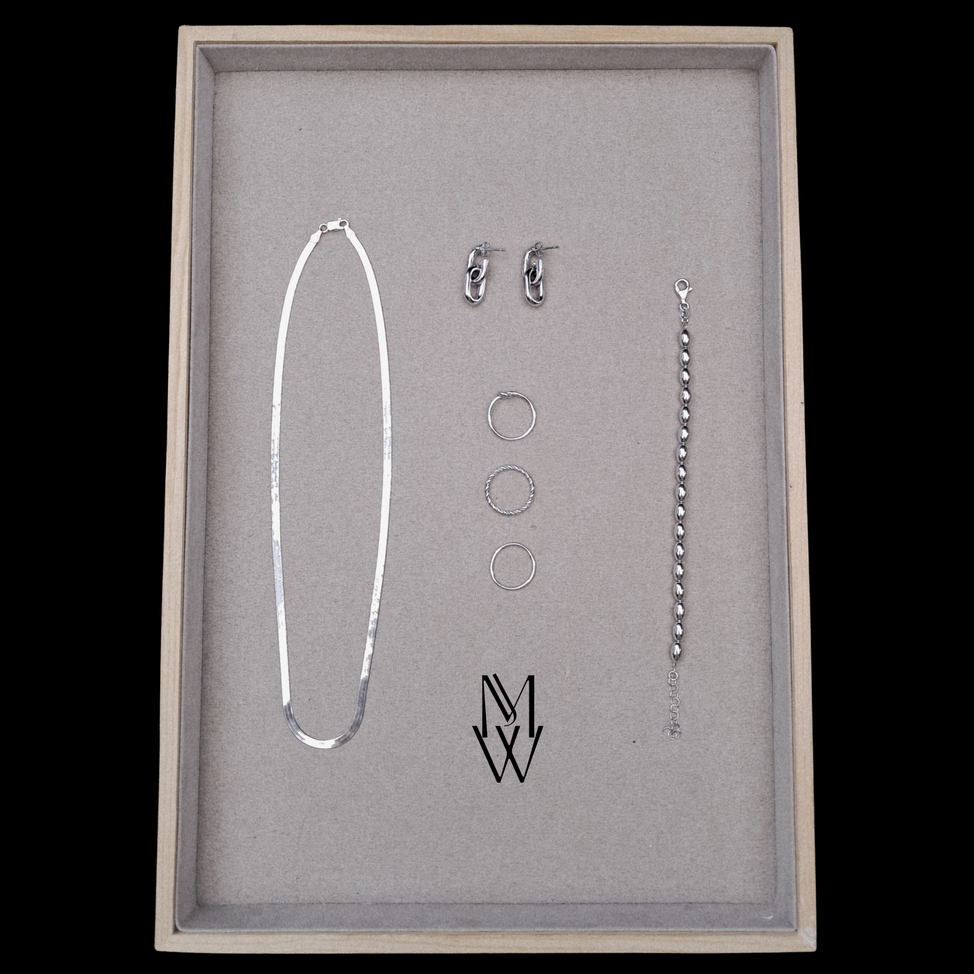 The Herring bone chain- Silver