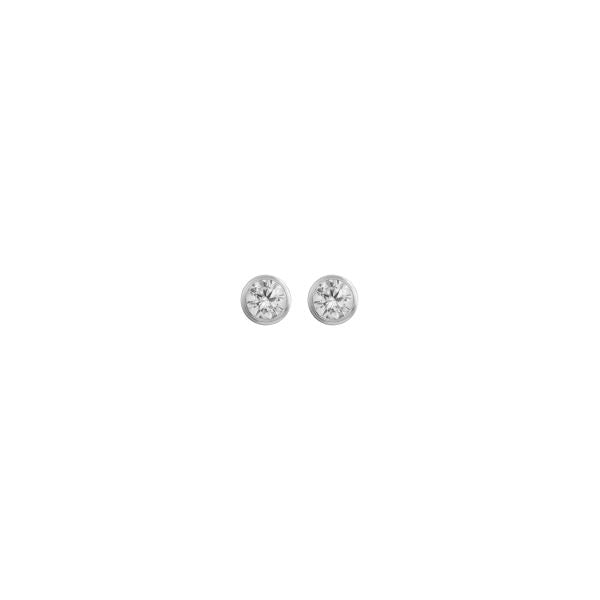 3mm CZ Bezel set studs - two sizes
