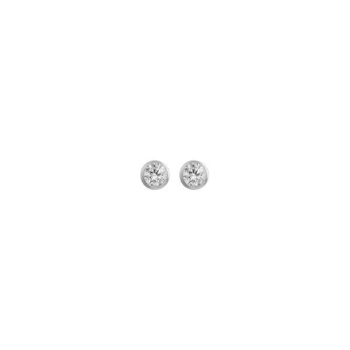 3mm CZ Bezel set studs - two sizes