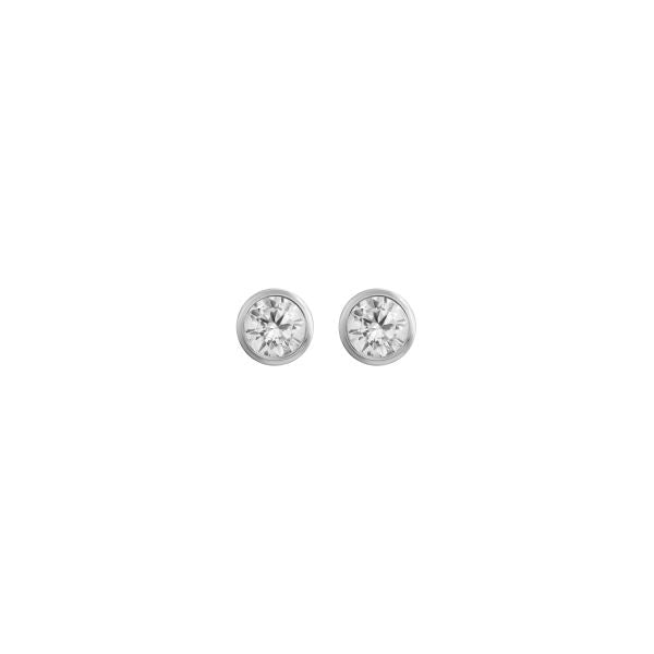 3mm CZ Bezel set studs - two sizes